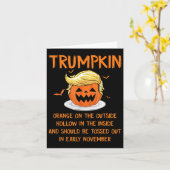Trumpkin Sinaasappel aan de buitenkant Anti-Trump  Kaart (Gele Bloem)