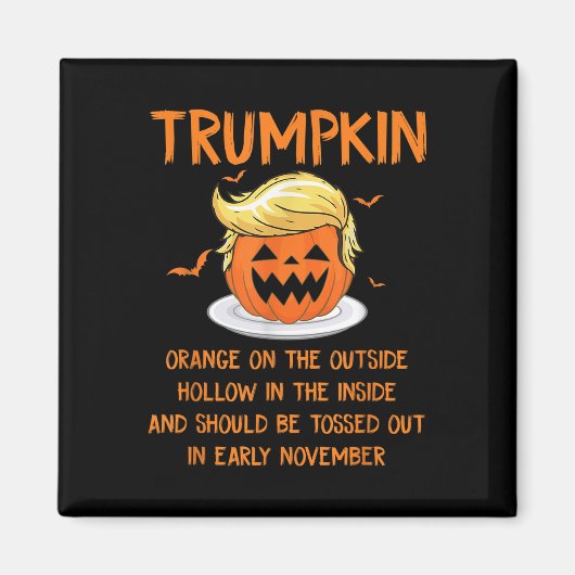 Trumpkin Sinaasappel aan de buitenkant Anti-Trump  Magneet (Voorkant)