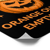Trumpkin Sinaasappel buiten leeg in Funny Hallowe Poster (Hoek)