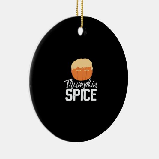 Trumpkin Spice Funny Political Halloween Keramisch Ornament (Rechts)