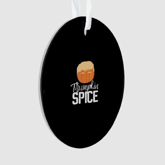Trumpkin Spice Funny Politieke Halloween Ornament (voorkant)