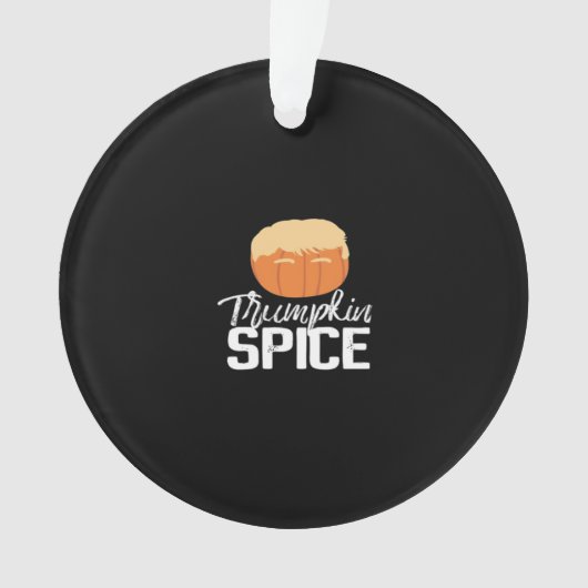 Trumpkin Spice Funny Politieke Halloween Ornament (voorkant)