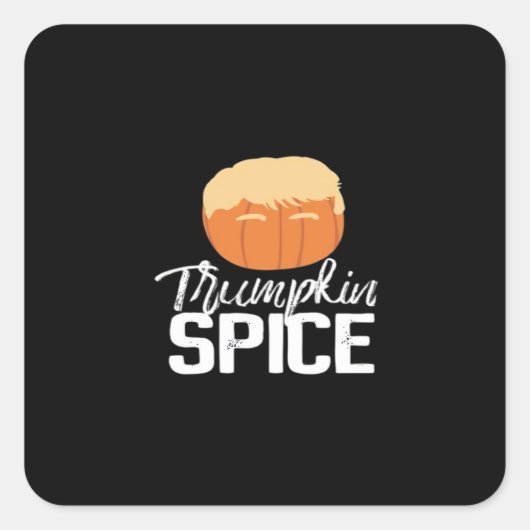 Trumpkin Spice Funny Politieke Halloween Vierkante Sticker (Voorkant)