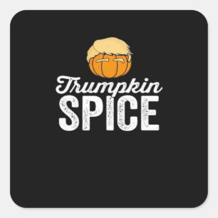 Trumpkin Spice grappige politieke Halloween grap Vierkante Sticker