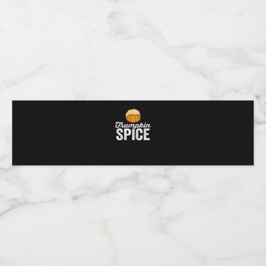 Trumpkin Spice grappige politieke Halloween grap Waterfles Etiket (Enkel label)