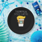 Trumpkin Spice Latte Funny Donald Joke Pumpkin Spi Papieren Bordje (Feest)