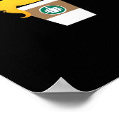 Trumpkin Spice Latte Funny Donald Joke Pumpkin Spi Poster (Hoek)