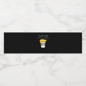 Trumpkin Spice Latte Funny Donald Joke Pumpkin Spi Waterfles Etiket (Enkel label)