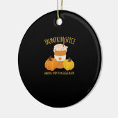 Trumpkin Spice Thanksgiving maken alles geweldig Keramisch Ornament (Links)