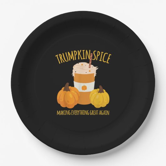 Trumpkin Spice Thanksgiving maken alles geweldig Papieren Bordje (Voorkant)