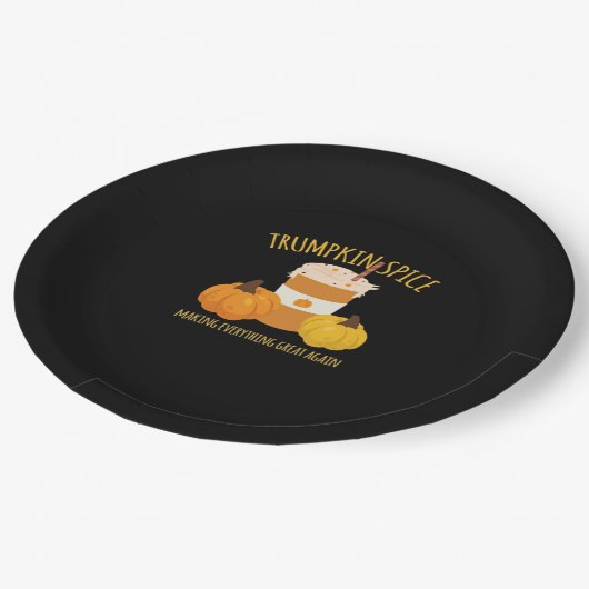 Trumpkin Spice Thanksgiving maken alles geweldig Papieren Bordje (Gekanteld)