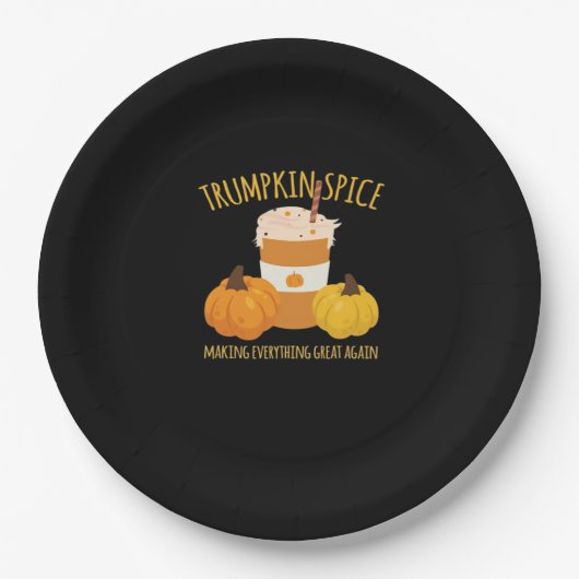 Trumpkin Spice Thanksgiving maken alles geweldig Papieren Bordje (Voorkant)