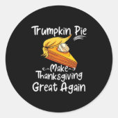 Trumpkin taart maken Thanksgiving weer geweldig ho Ronde Sticker (Voorkant)