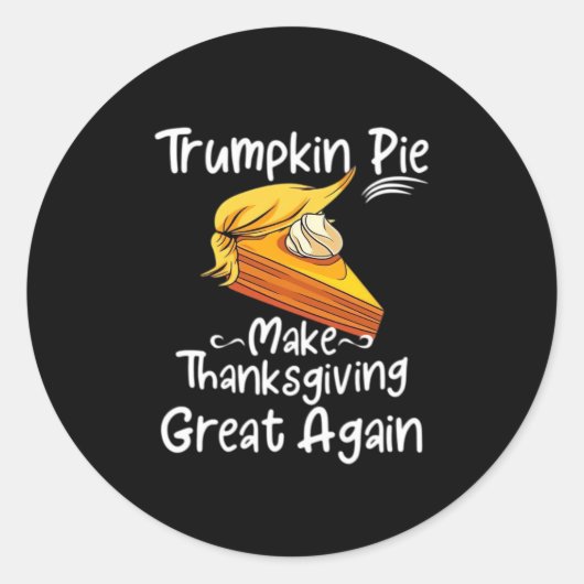 Trumpkin taart maken Thanksgiving weer geweldig ho Ronde Sticker (Voorkant)