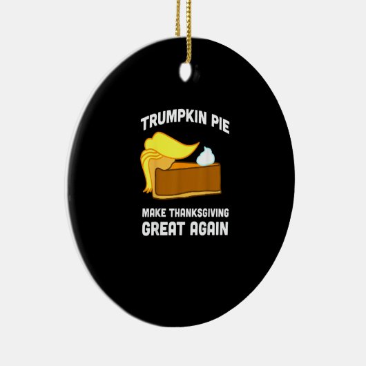 Trumpkin taart maken Thanksgiving weer geweldig Keramisch Ornament (Rechts)