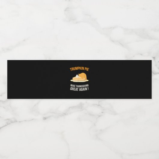 Trumpkin taart maken Thanksgiving weer geweldig po Waterfles Etiket (Enkel label)