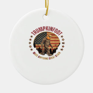 Trumpkinfoot Bigfoot Trumpkin maken alles geweldig Keramisch Ornament