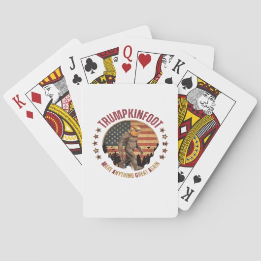 Trumpkinfoot Bigfoot Trumpkin maken alles geweldig Pokerkaarten (Achterkant)