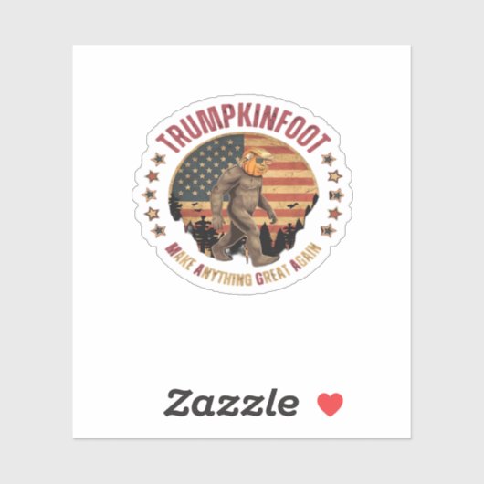Trumpkinfoot Bigfoot Trumpkin maken alles geweldig Sticker (Vel)