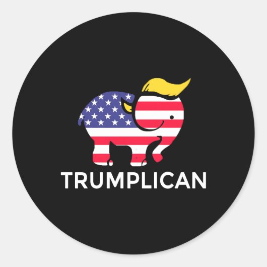 Trumplica Ronde Sticker (Voorkant)