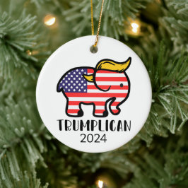 Trumplicaanse olifant keramisch ornament