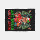 Trumpmas maken kerst weer geweldig Kerstman doen Fleece Deken (Voorkant (Horizontaal))
