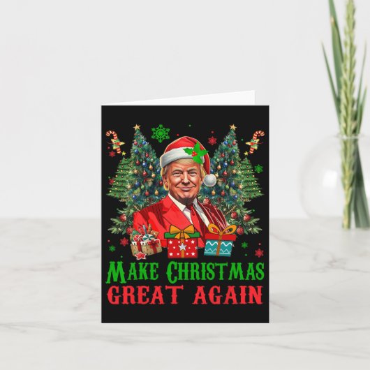 Trumpmas maken kerst weer geweldig Kerstman doen Kaart (Voorkant)