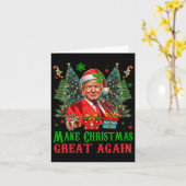Trumpmas maken kerst weer geweldig Kerstman doen Kaart (Gele Bloem)