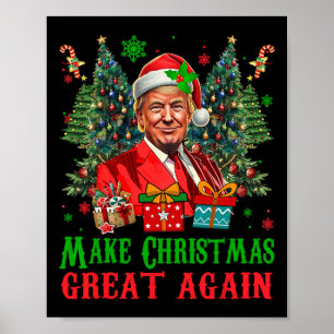 Trumpmas maken kerst weer geweldig Kerstman doen Poster