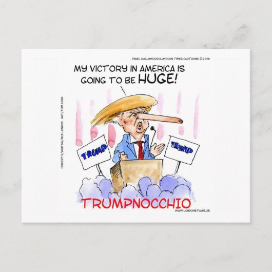 Trumpnocchio Funny Donald Trump Items Briefkaart (Voorkant)