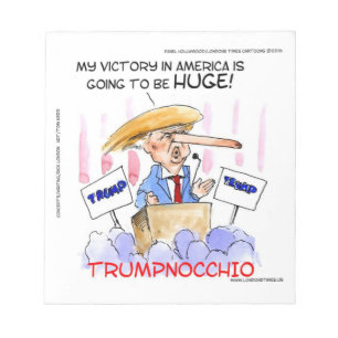 Trumpnocchio Funny Donald Trump Items Notitieblok