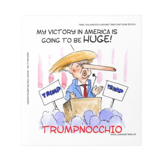 Trumpnocchio Grappige Donald Trump Spullen Notitieblok (Voorkant)