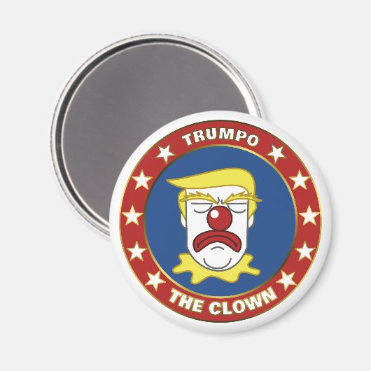 Trumpo de Clown - Donald Trump Cartoon Magneet (Voorkant / Achterkant)
