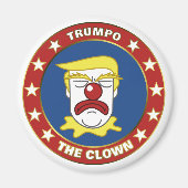Trumpo de Clown - Donald Trump Cartoon Magneet (Voorkant)