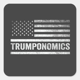 Trumponomics Amerikaanse Verkiezingsvlag Trump Rep Vierkante Sticker