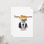 Trumpoween Flat Wenskaart Kaart (Voorkant / Achterkant in situ)