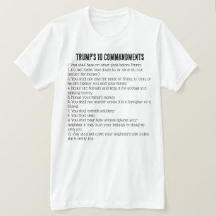 Trumps 10 geboden t-shirt