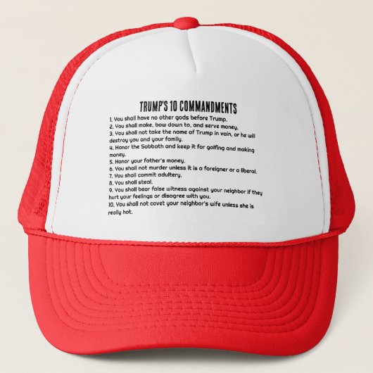 Trumps 10 geboden trucker pet (Voorkant)