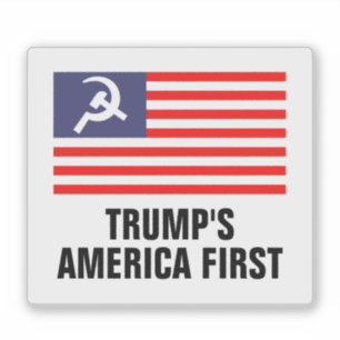 Trump's America First Hammer & Sickle vlag vinyl Sticker