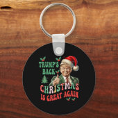 Trump's Back Christmas is weer geweldig, grappig T Sleutelhanger (Voorkant)