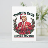 Trump's Back Christmas is weer geweldig Kerstman Bedankkaart (Staand voorkant)