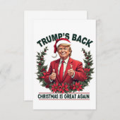 Trump's Back Christmas is weer geweldig Kerstman Bedankkaart (Voorkant / Achterkant)