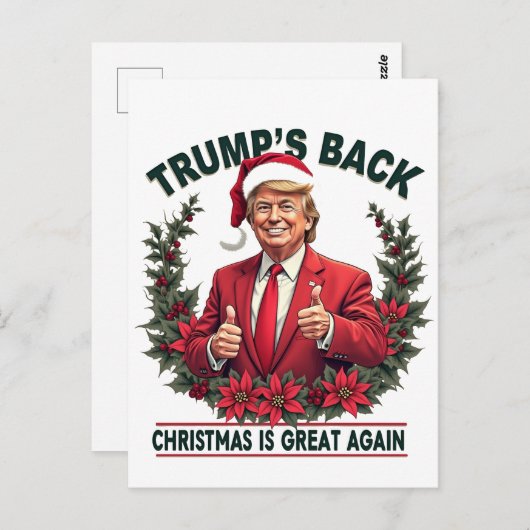 Trump's Back Christmas is weer geweldig Kerstman Briefkaart (Voorkant / Achterkant)