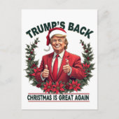 Trump's Back Christmas is weer geweldig Kerstman Briefkaart (Voorkant)