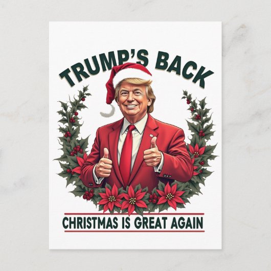 Trump's Back Christmas is weer geweldig Kerstman Briefkaart (Voorkant)