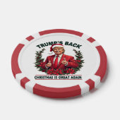 Trump's Back Christmas is weer geweldig Kerstman Poker Chips (Enkel)