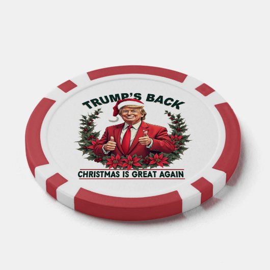 Trump's Back Christmas is weer geweldig Kerstman Poker Chips (Enkel)