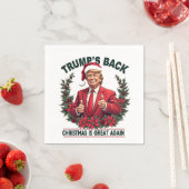 Trump's Back Christmas is weer geweldig Kerstman Servet (Insitu)