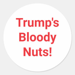 Trump's Bloody Nuts Dumplings Hankamer Artjunkhaus Ronde Sticker