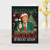 Trump's Ck Christmas Is Great Again Funny Trump Ch Kaart (Gele Bloem)